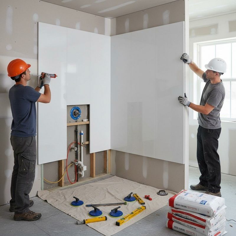 Shower Wall Installation