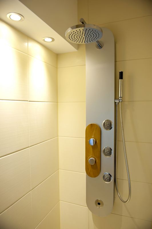 Compact Shower with Multi-Function Controls